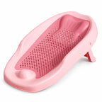 Estante de apoyo antideslizante para el baño del bebé rosa