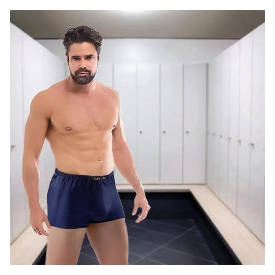 Bóxer de algodón transpirable para hombre - 3XL azul marino XXXL