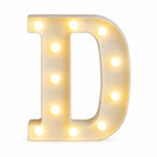 LED letras D 3D luces foco lampara decora abecedario