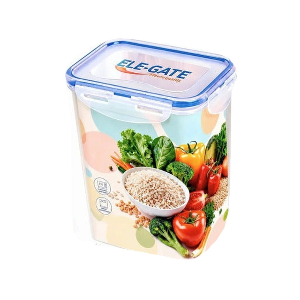 Contenedor rectangular transparente de 1800 ml con tapa
