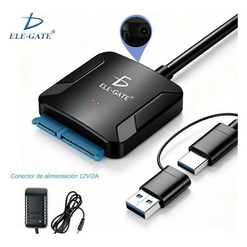 Adaptador satalll a type C USB 3.0 para HDD SSD 2.5 3.5 con