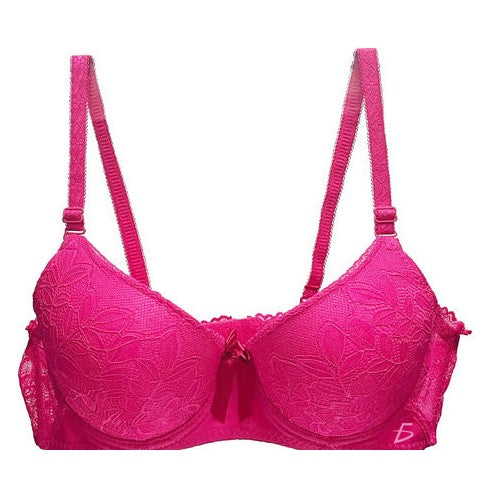 Brasier con encaje copa completa slight push up fucsia M