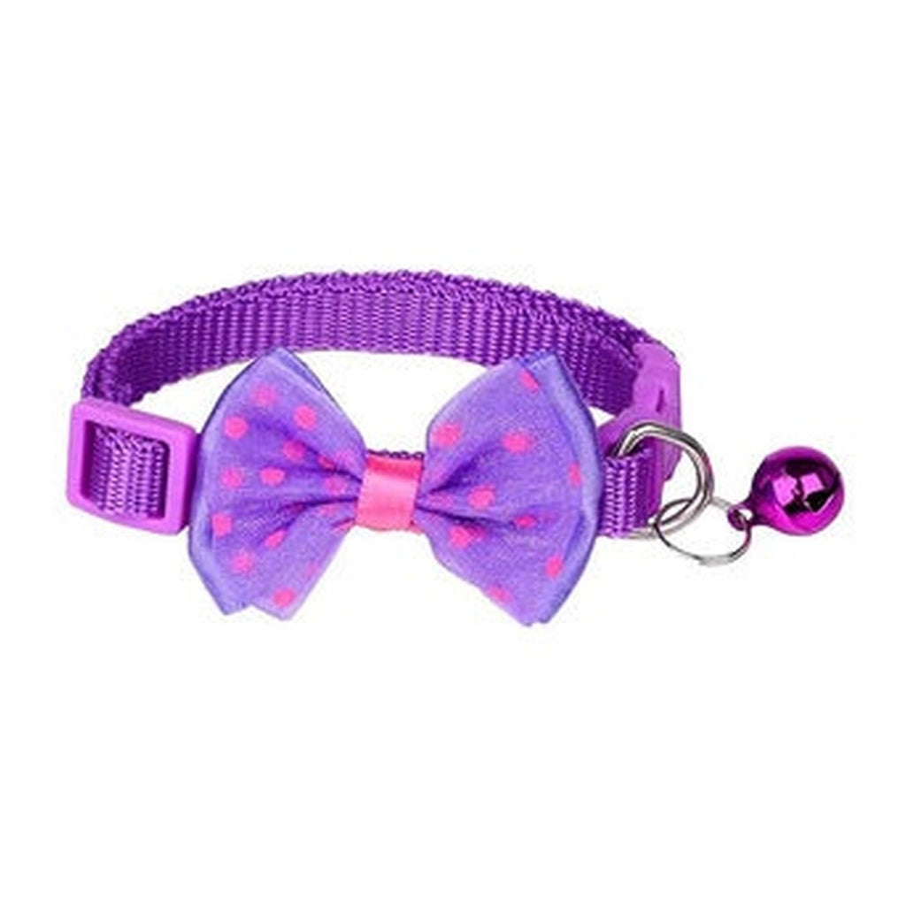 Collar para mascota con elegante moño y campana