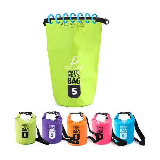 Mochila seca impermeable de 5 L actividades al aire libre