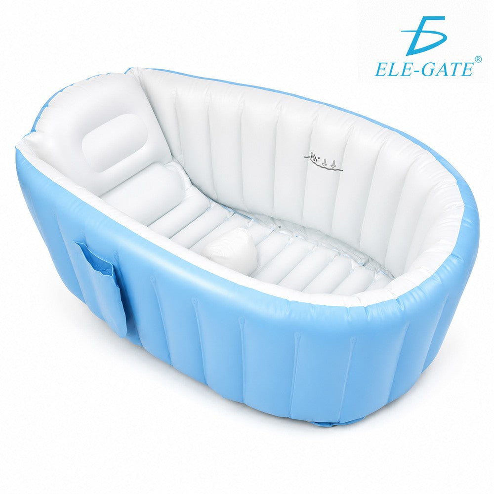 Bañera inflable para bebé con bomba integrada soporte