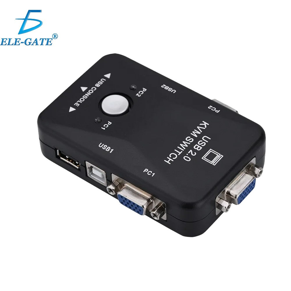 Switch kvm USB VGA para 2 computadoras teclado mouse y