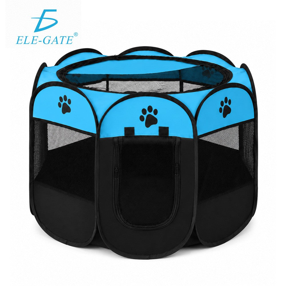 Corral plegable para perros y gatos 91 x 58 cm con malla