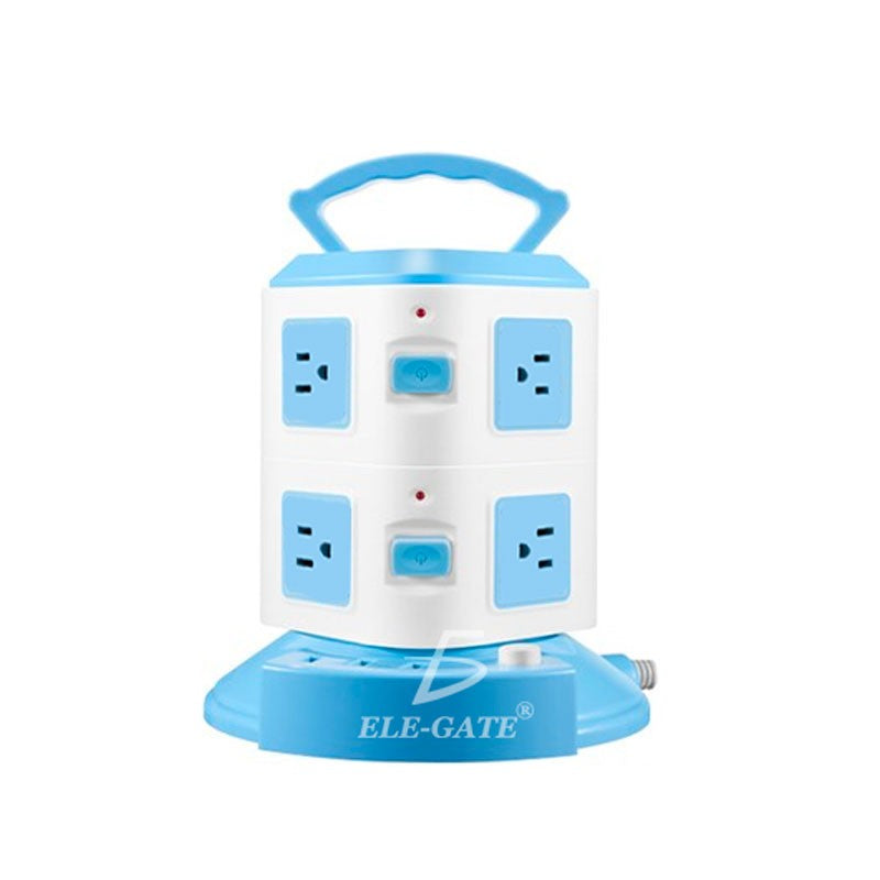 Torre multi contacto 2 puertos USB 5V 2.1A enchufe mexico