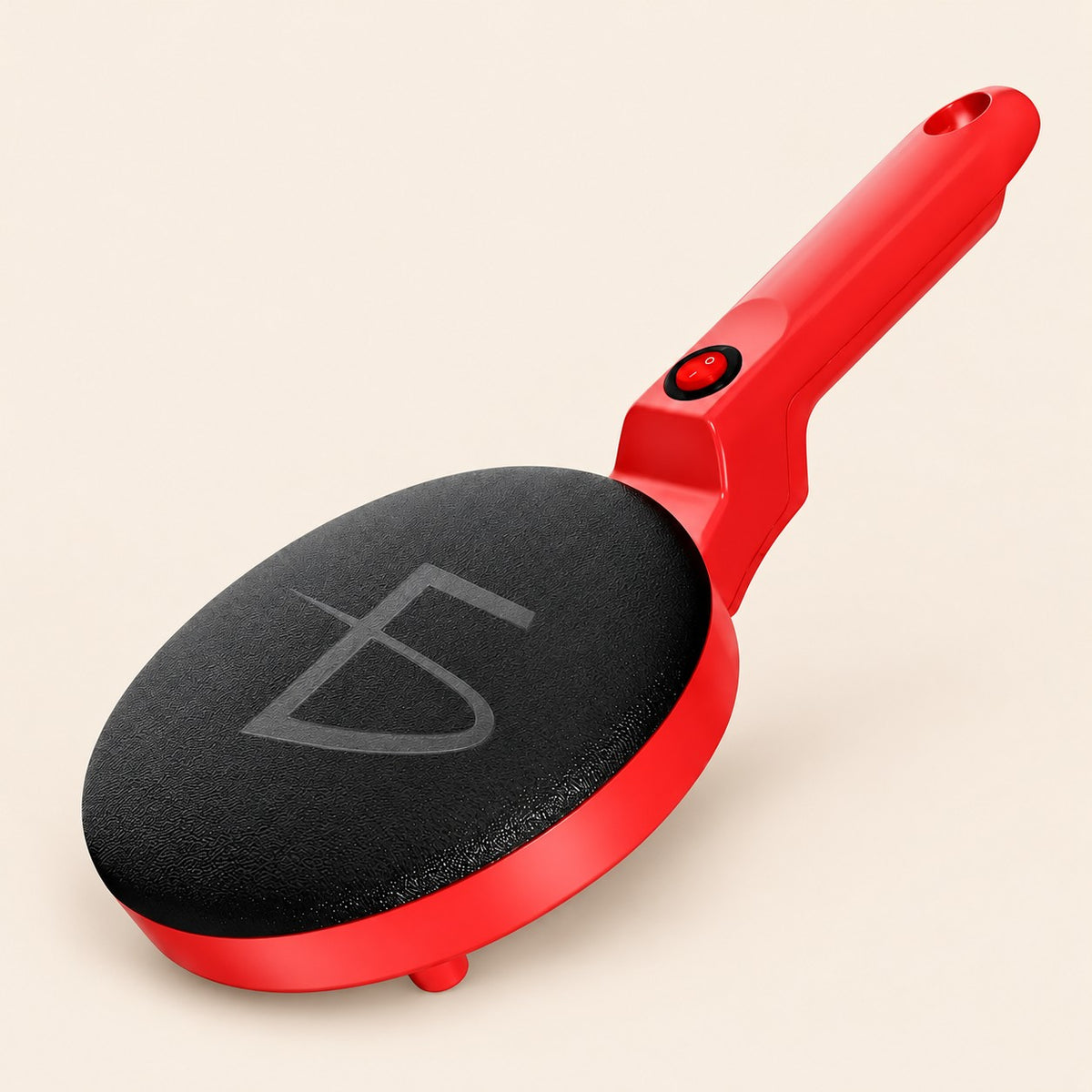 Crepera eléctrica antiadherente roja para crepas panqueques