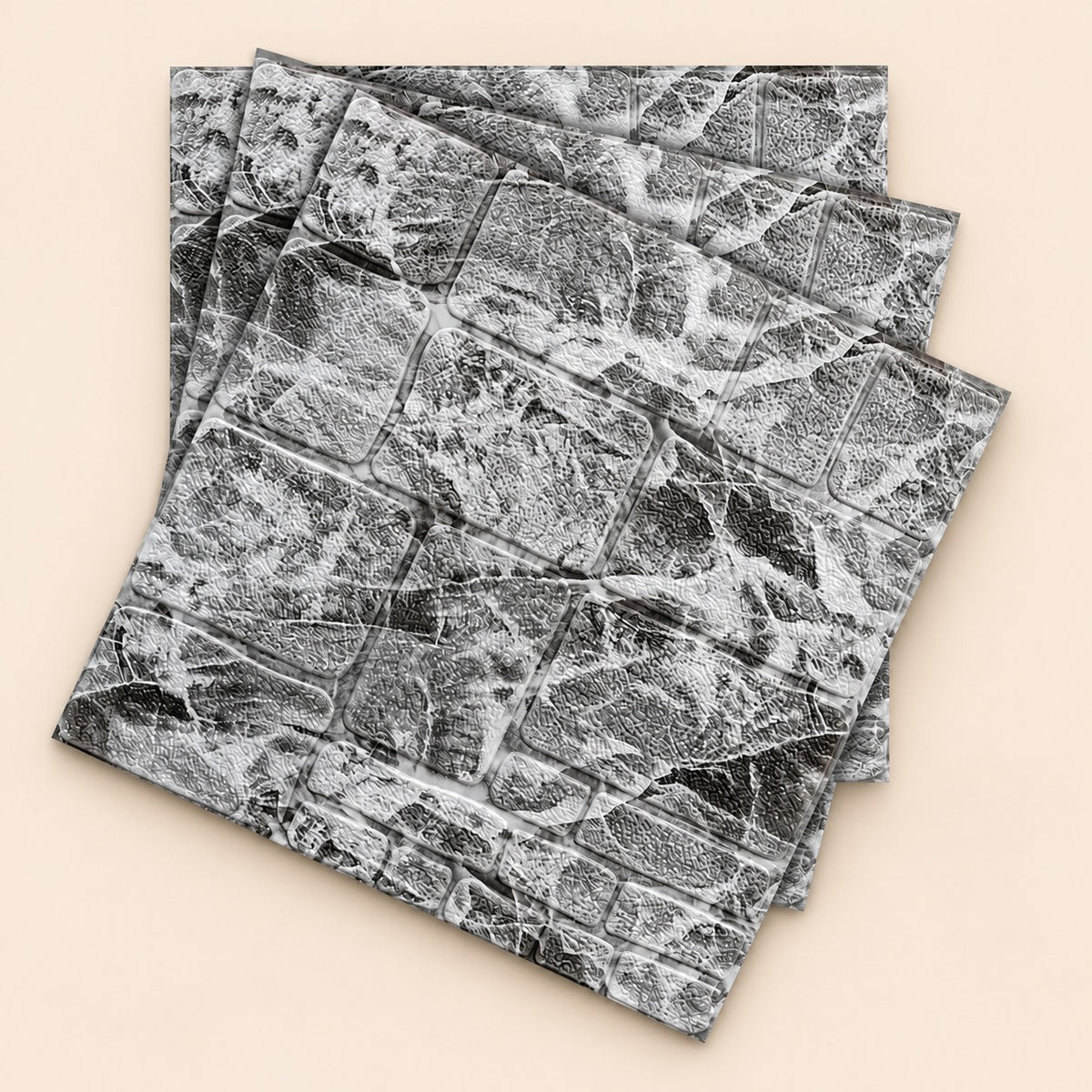 Paneles xpe autoadhesivos 10 pzs piedra gris 35 x 38.5 cm