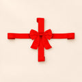 Lazo de cinta navideño rojo para puerta de clóset, árbol
