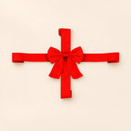 Lazo de cinta navideño rojo para puerta de clóset, árbol