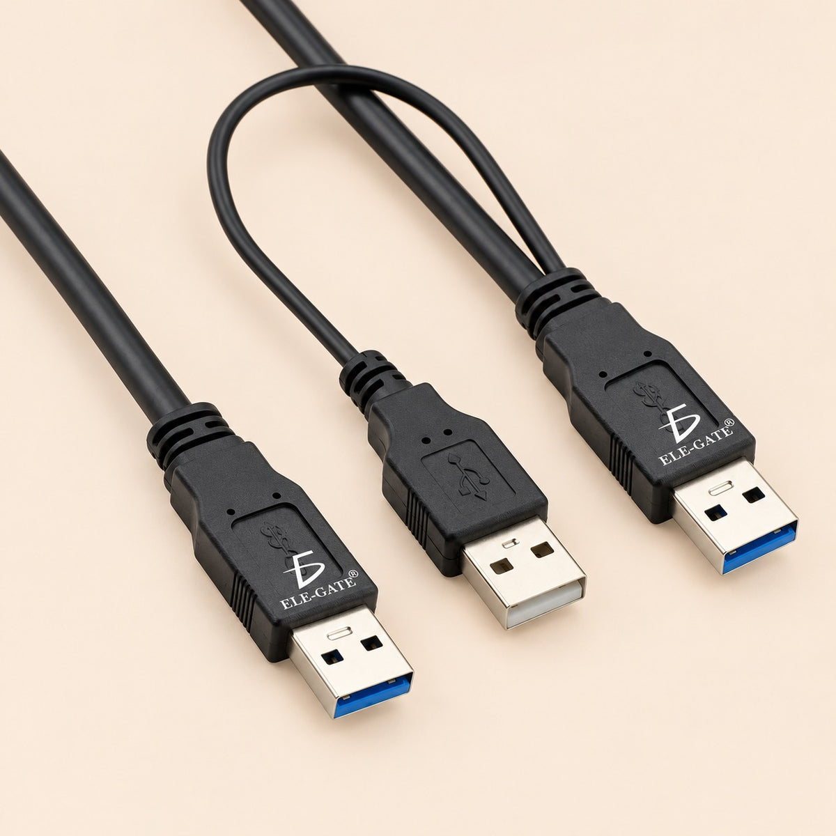 Cable USB 2.0 para disco duro 42 cm largo macho a macho
