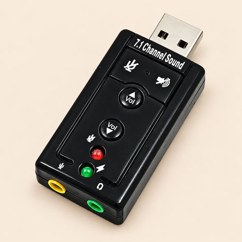Adaptador USB 2.0 tarjeta de sonido 7.1 canales audio 3D PC