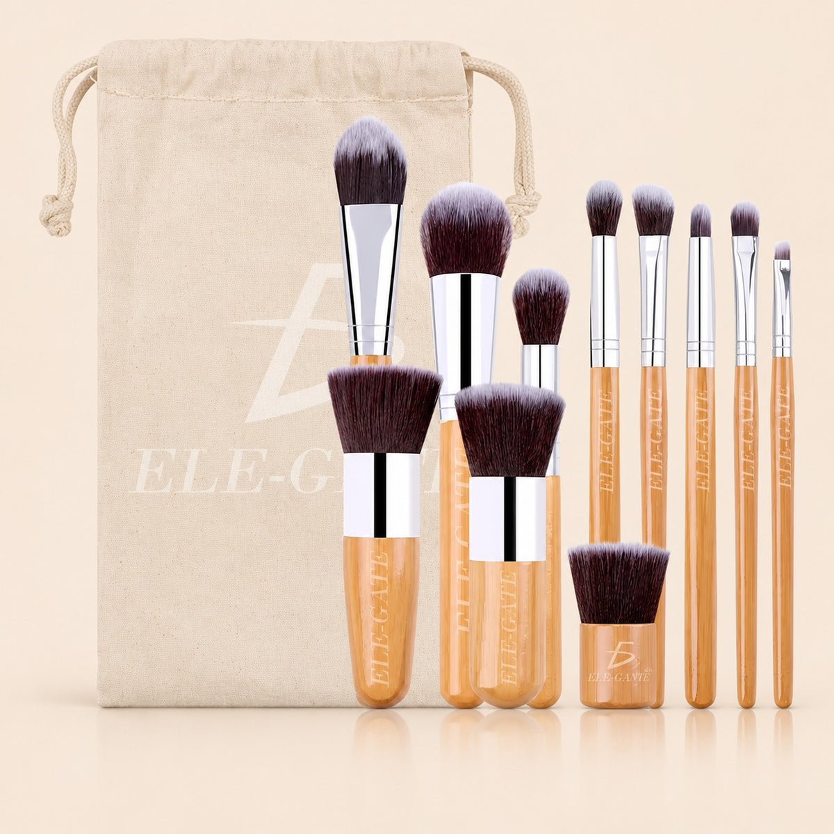 Brochas de maquillaje orgánicas y ecológicas - kit