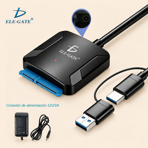 Adaptador satalll a type C USB 3.0 para HDD SSD 2.5 3.5