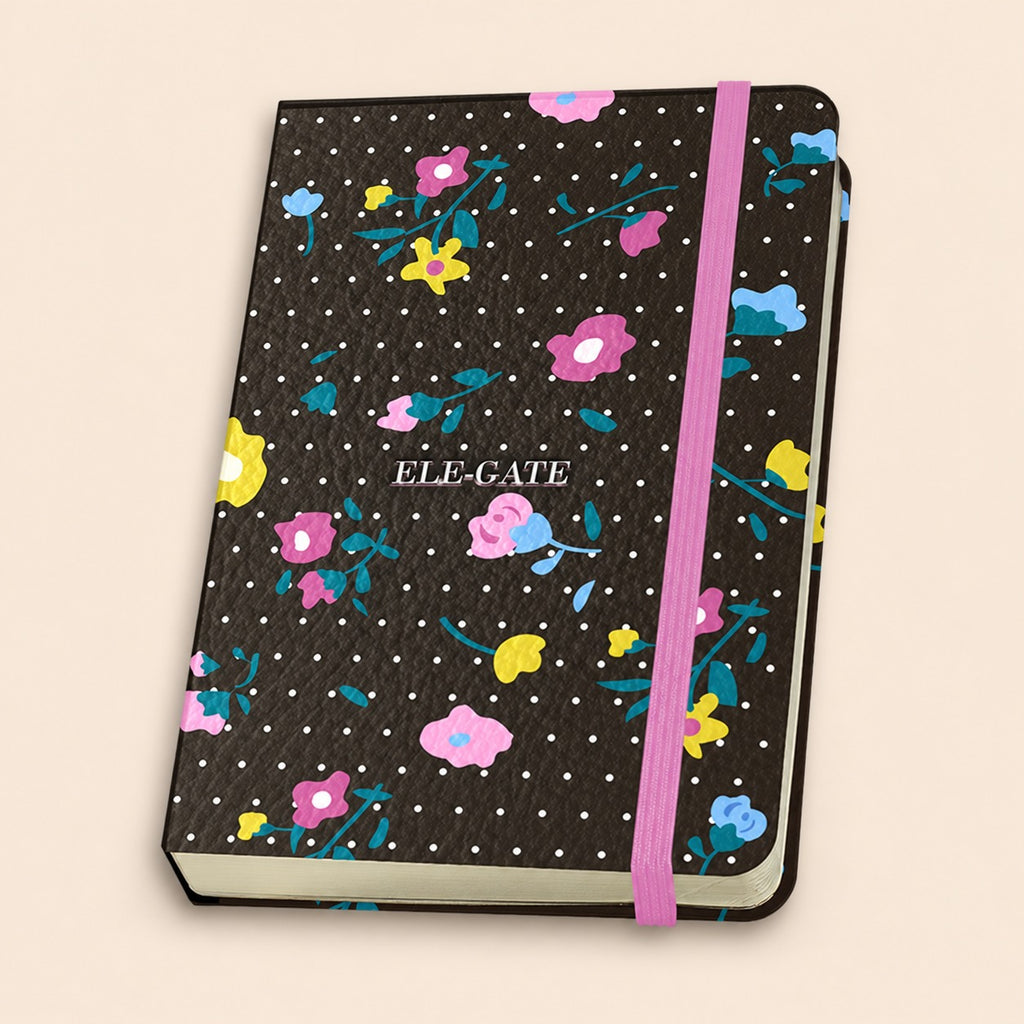 Cuaderno con flores estilo coquete con 75 hojas rayadas