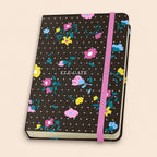 Cuaderno con flores estilo coquete con 75 hojas rayadas
