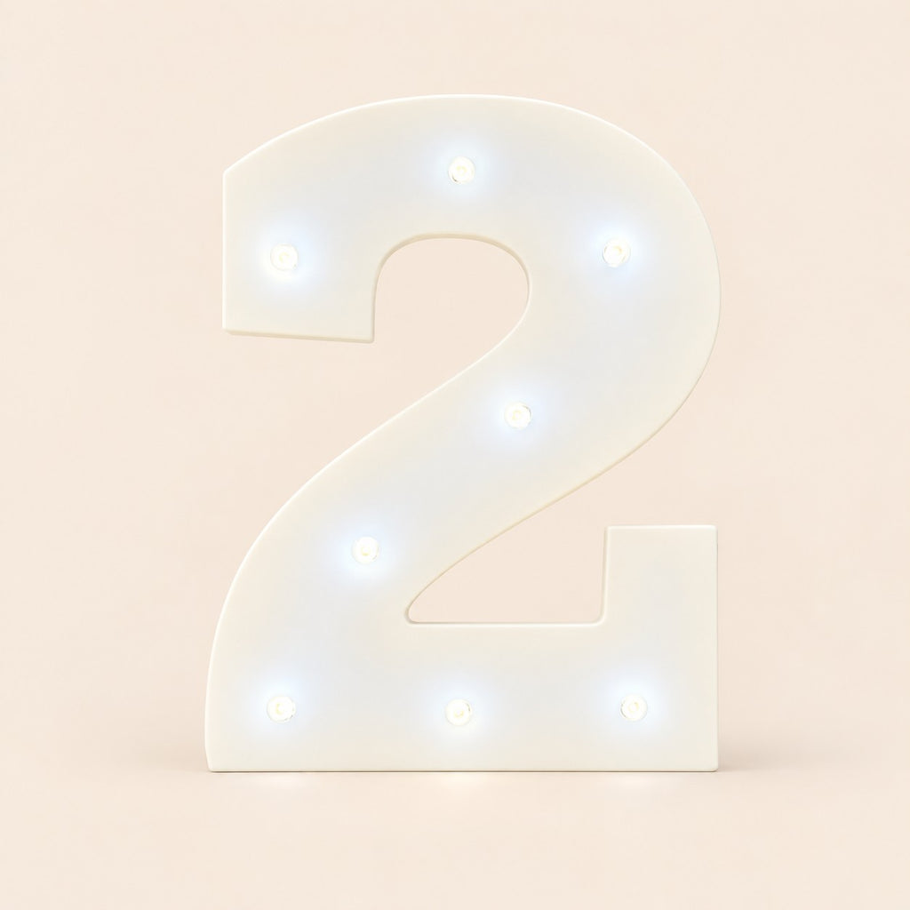 Numero 2 de luz LED luz cálida