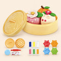 Set de plastilina infantil con moldes y vaporera de juguete