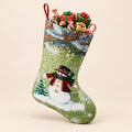 Bota navideña verde con diseño navideño 43 cm - FES.43.3