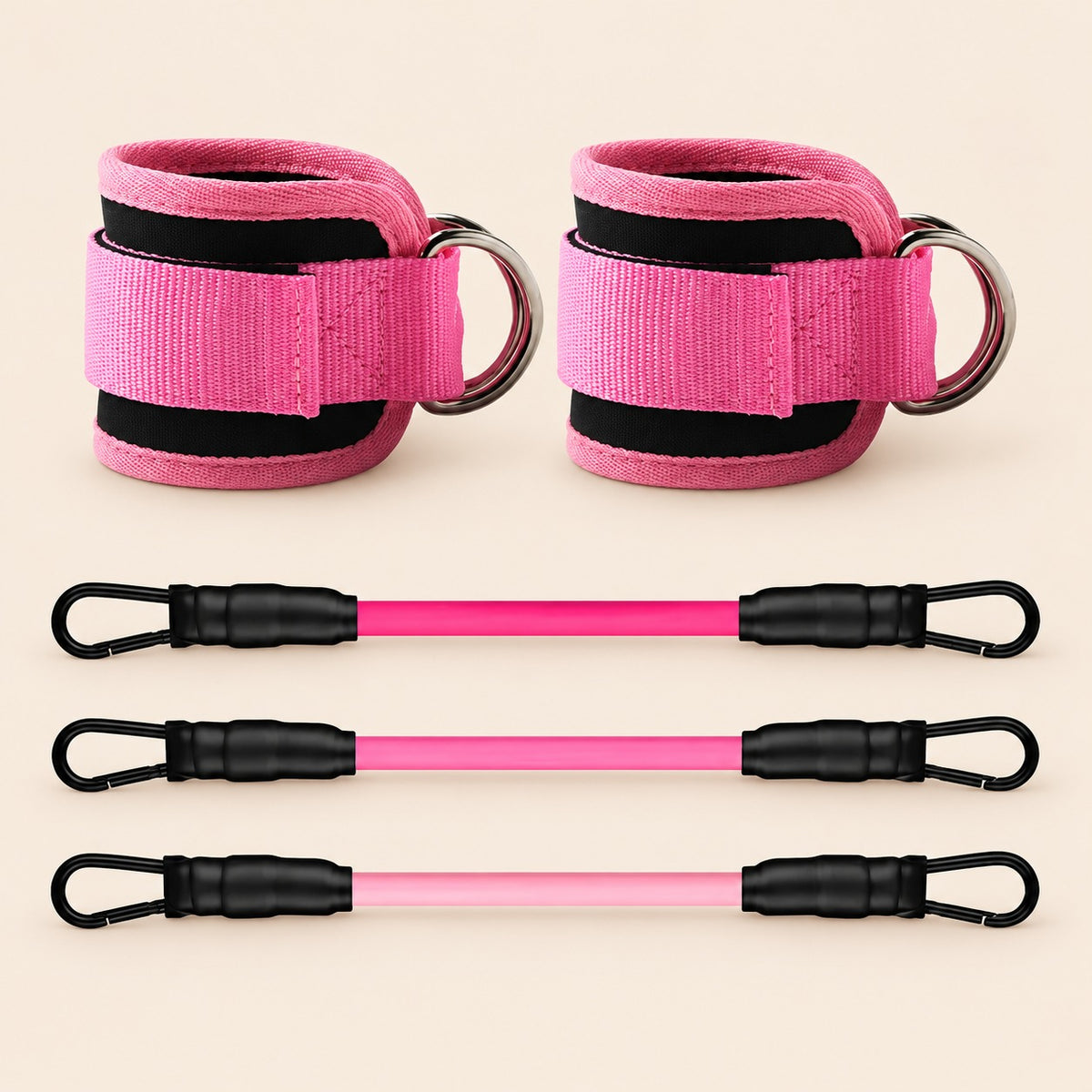 Bandas de resistencia para piernas con correas de tobillo