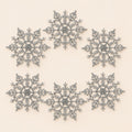 Decoración en forma de copo de nieve con brillantina - plata