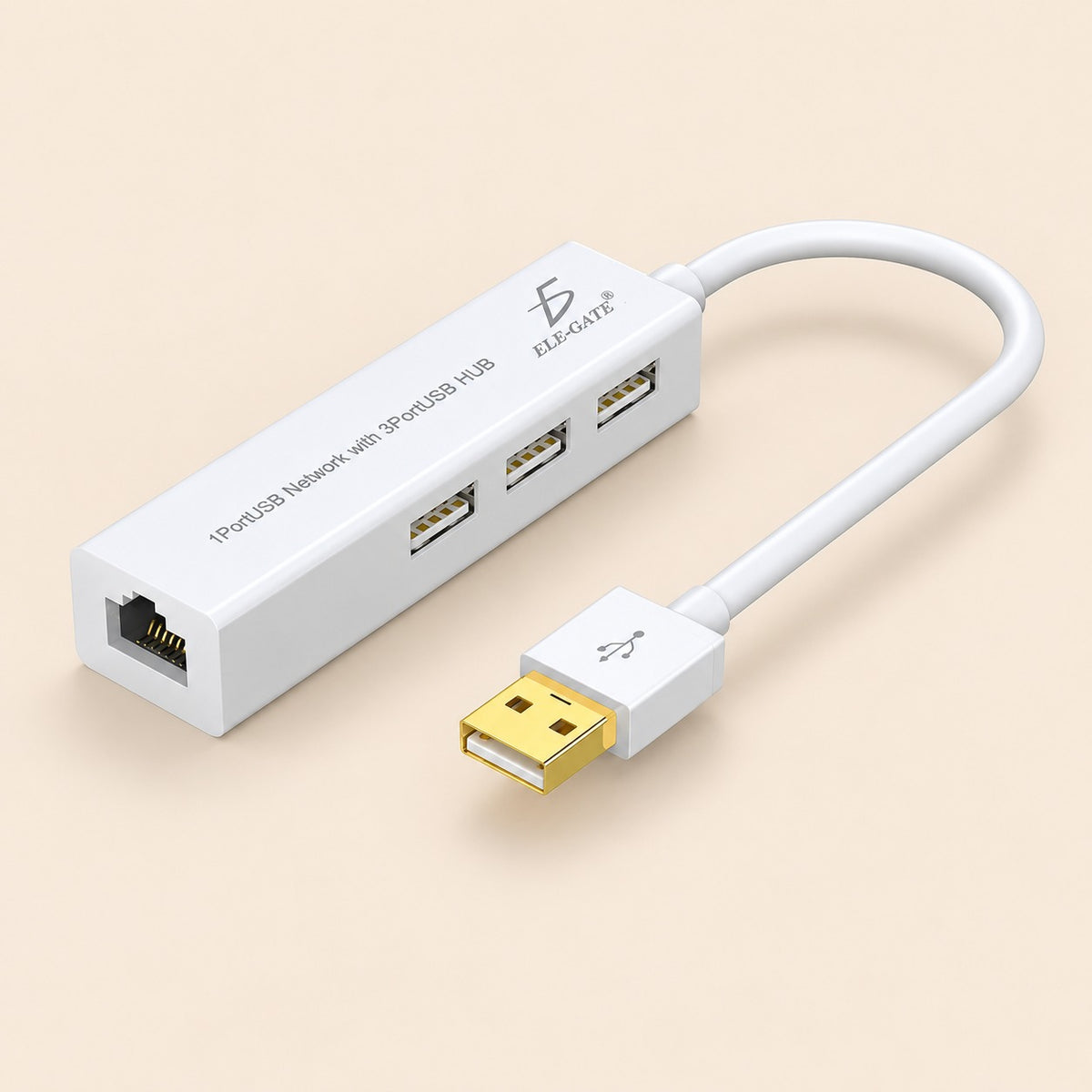 Hub 2.0 USB RJ45 rapido ethernet compatible con Mac PC 10