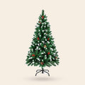 Árbol de Navidad artificial 210cm verde con efecto nevado