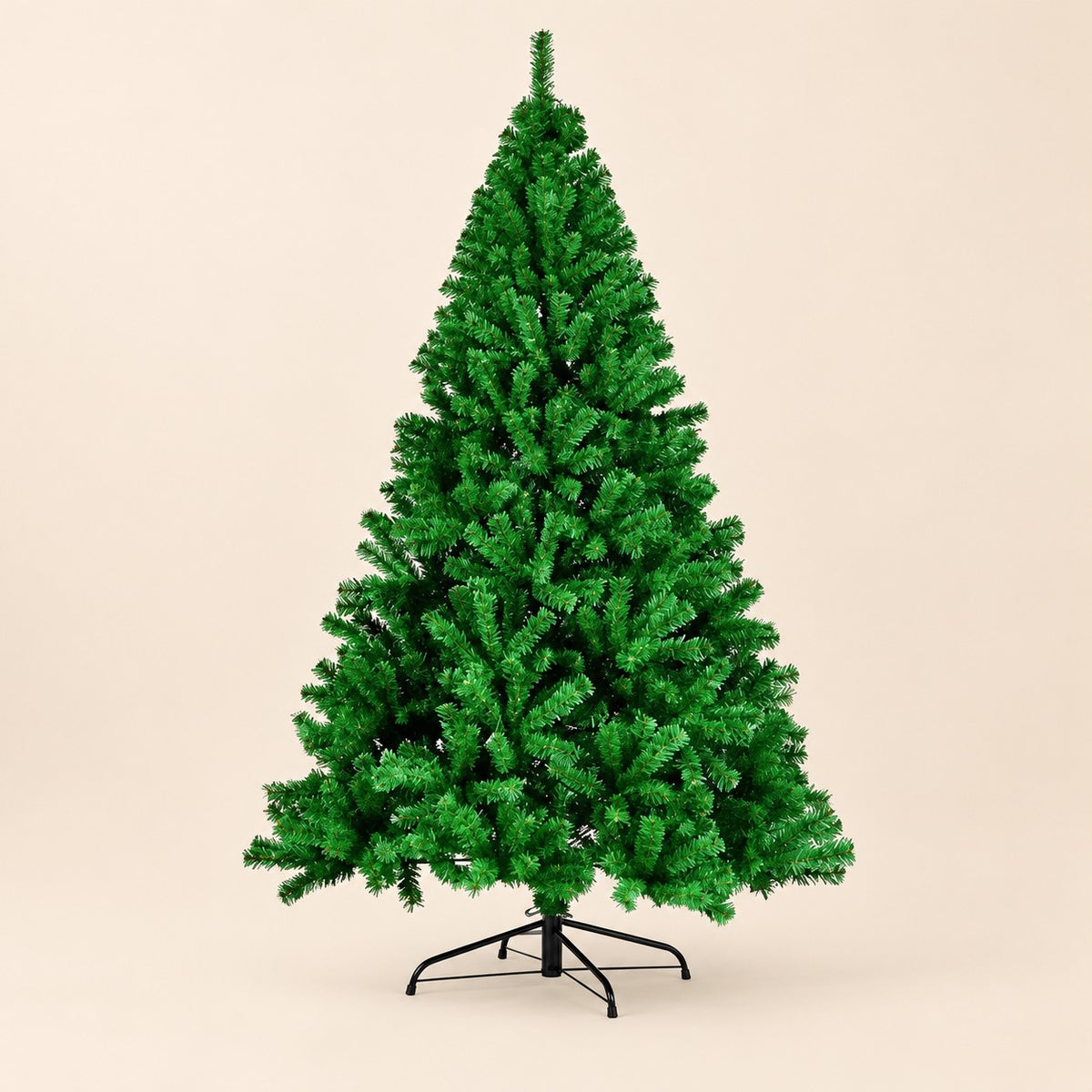Árbol de Navidad artificial verde 210 cm con base metálica