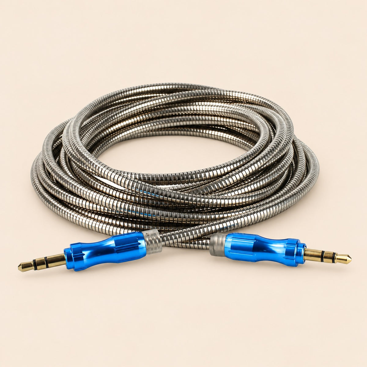 Cable auxiliar audio 3.5 metalico 3 metros