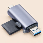 Lector de tarjetas SD 3 en 1 con adaptadores USB-C USB
