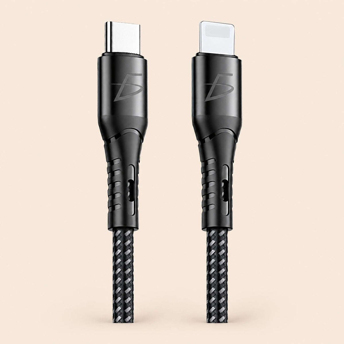 Cable 1m USB-C para iPhone Lightning 20W - negro