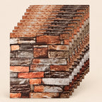 Paneles xpe autoadhesivos 10 pzs ladrillo multicolor 35 x