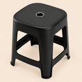 Banco de plástico negro resistente 37 cm banco auxiliar