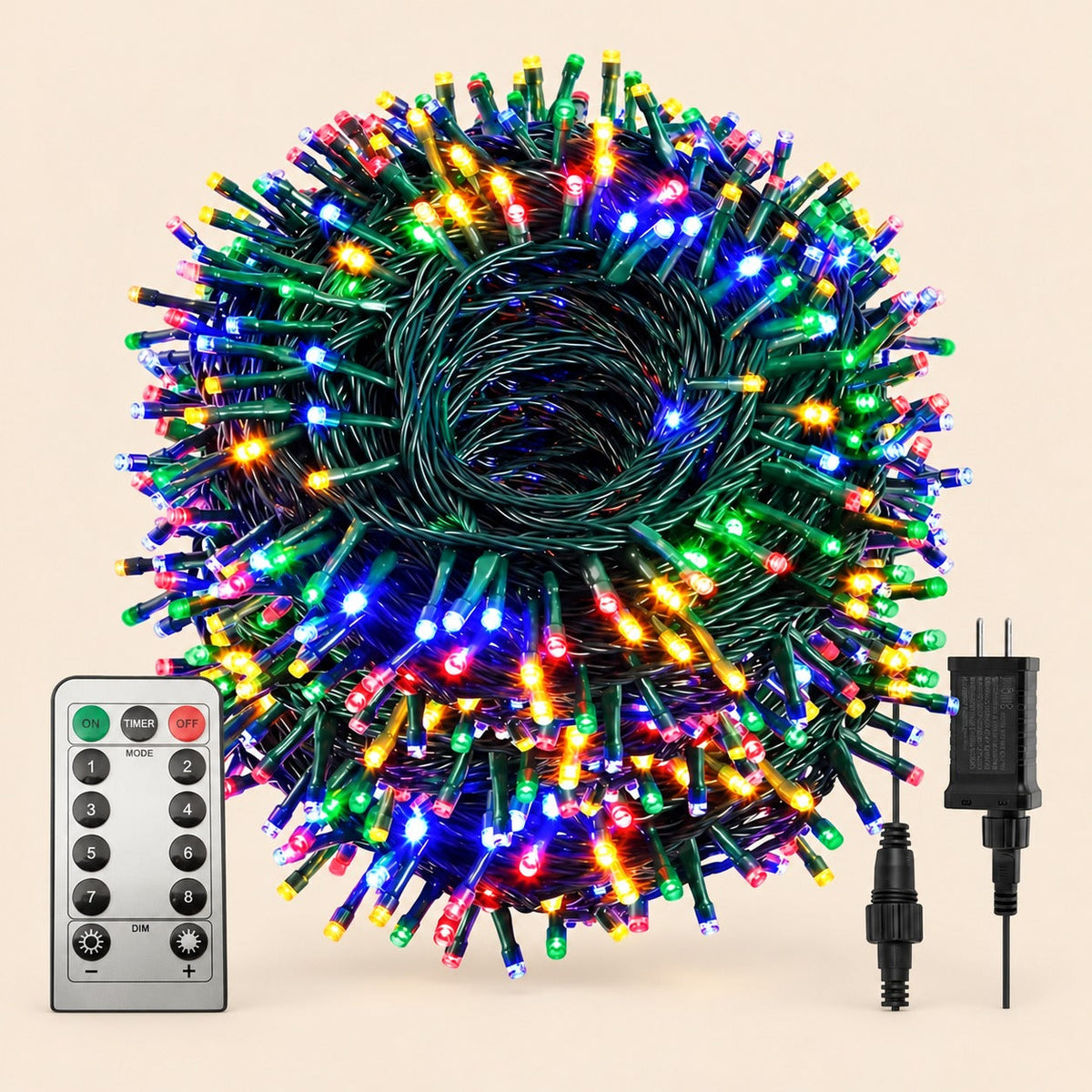 Luces LED RGB de 500 luces en 50 metros azul