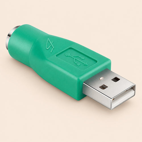 Adaptador convertidor USB 2.0 tipo a macho a para PS2 hembra negro