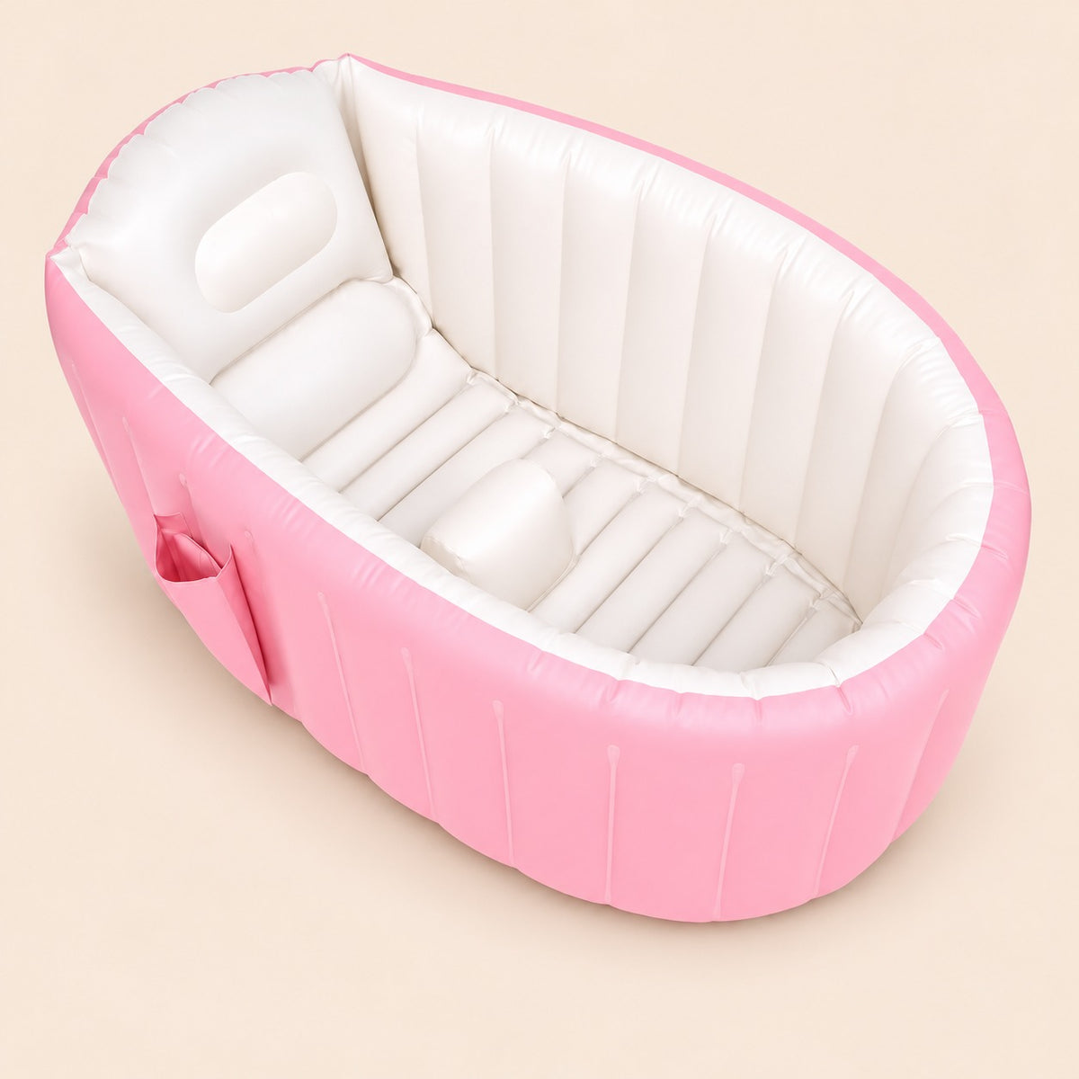 Bañera inflable para bebé con bomba integrada soporte
