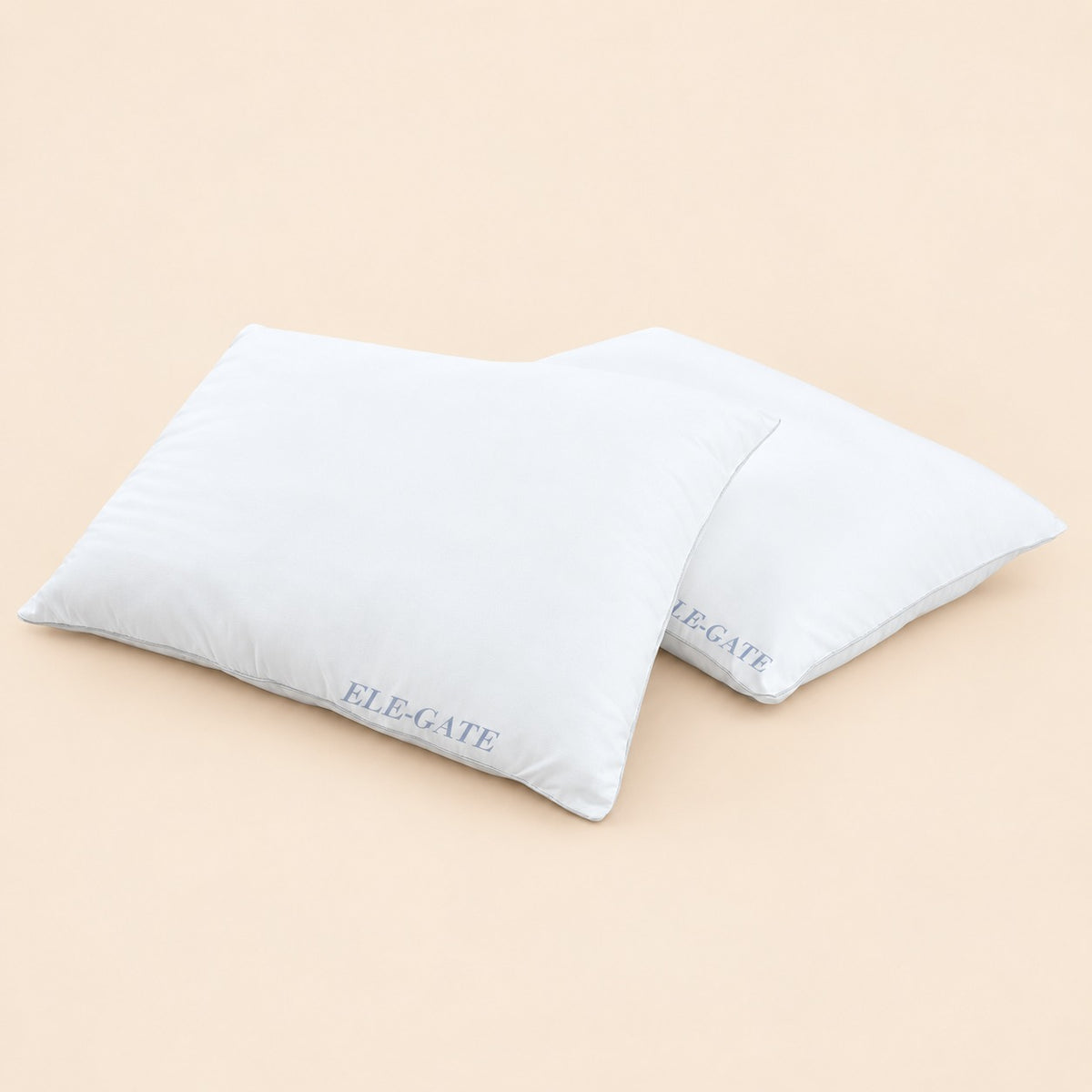 Set de 2 almohadas de firmeza media con 50 poliester y 50