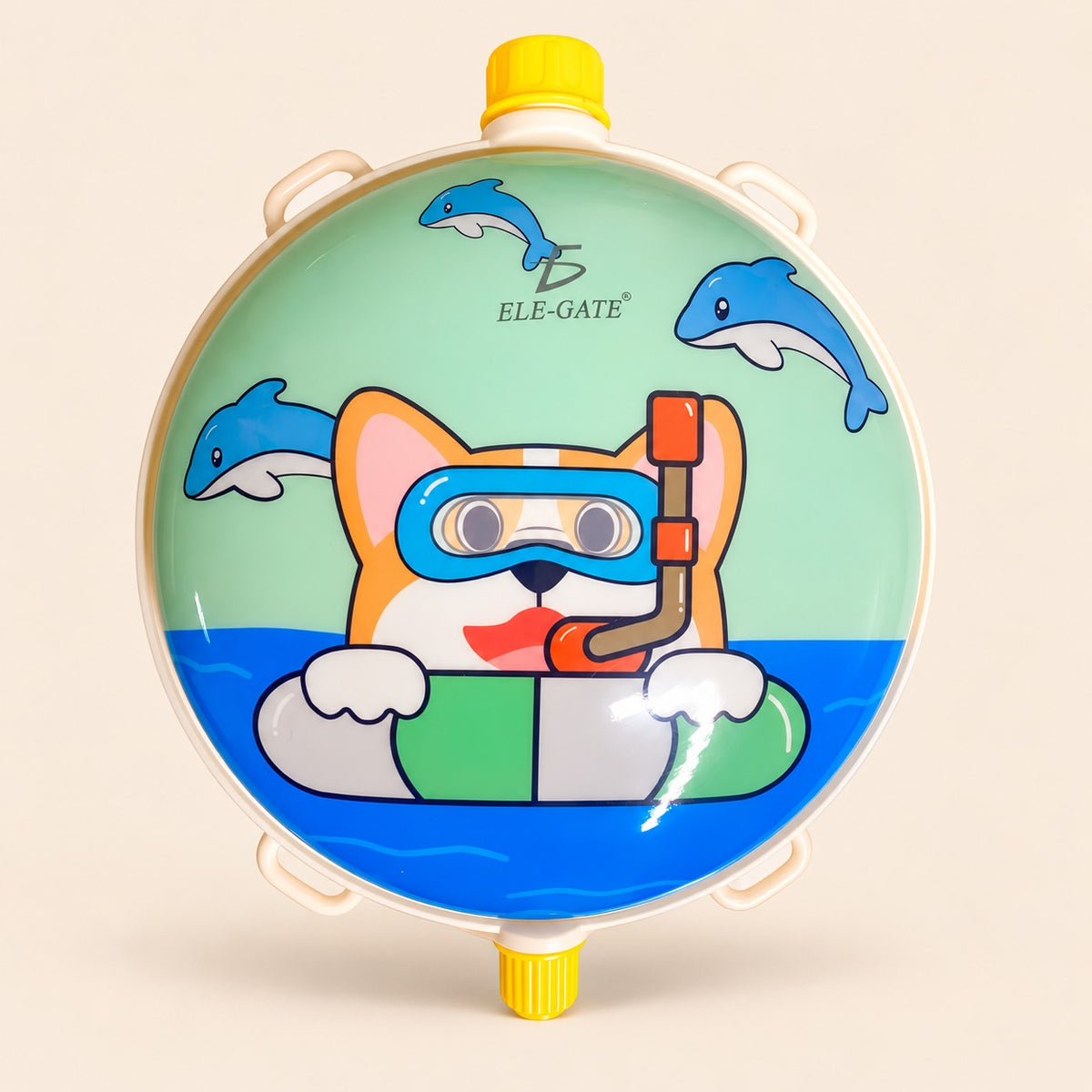 Pistola de agua mochila 600ml redonda diseño de perro