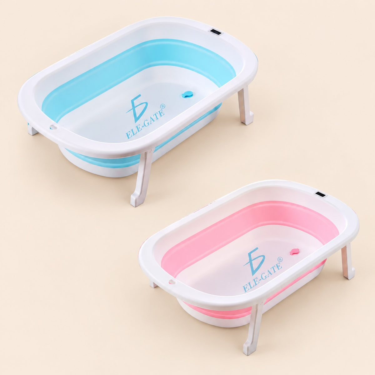 Bañera tina de baño con termómetro de agua para bebe