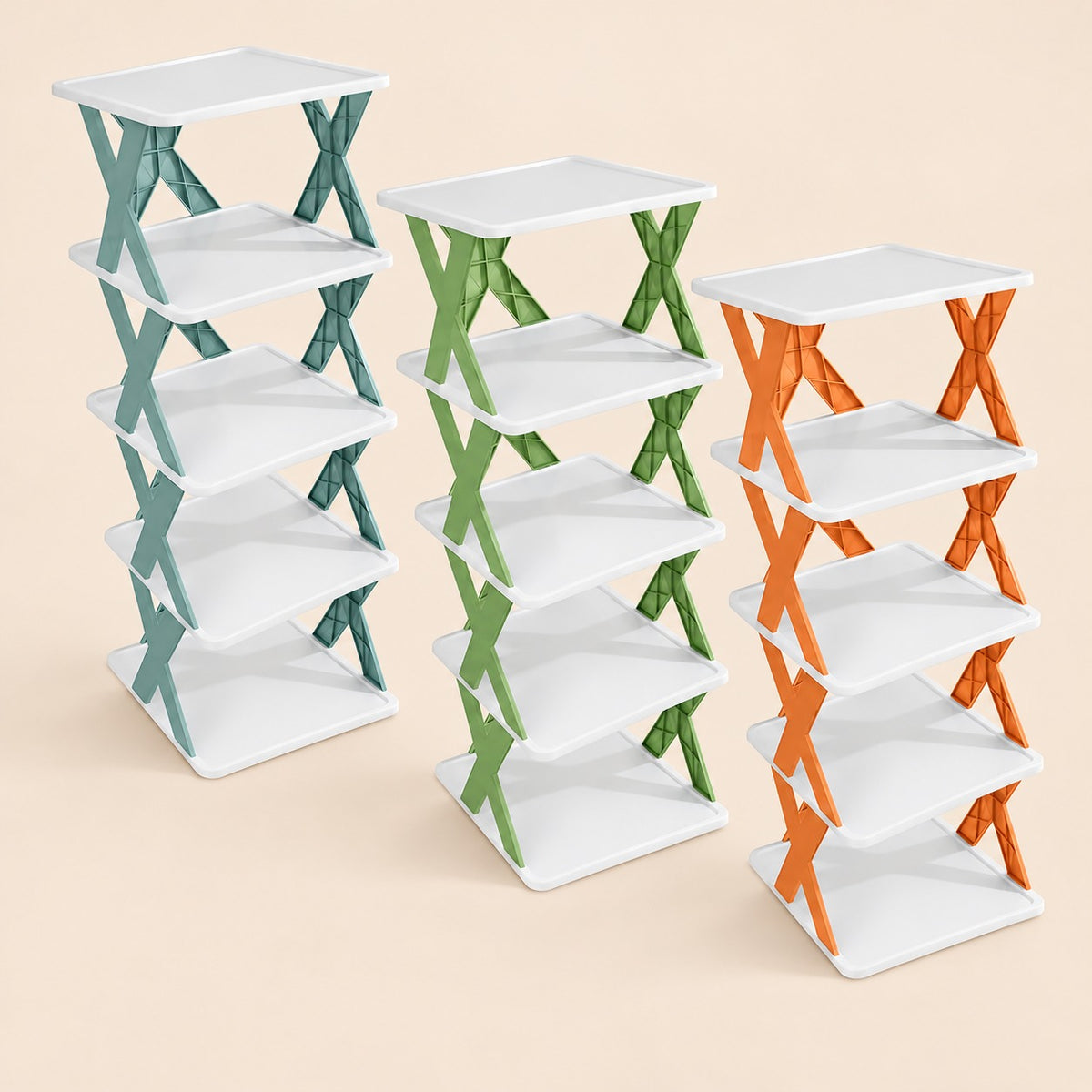 Zapatera organizador plegable con 4 niveles