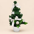 Mini árbol de Navidad 30 cm con maceta moños y esferas
