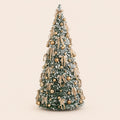 Árbol de Navidad artificial decorado flexible con nieve 210 verde con acabado nevado blanco