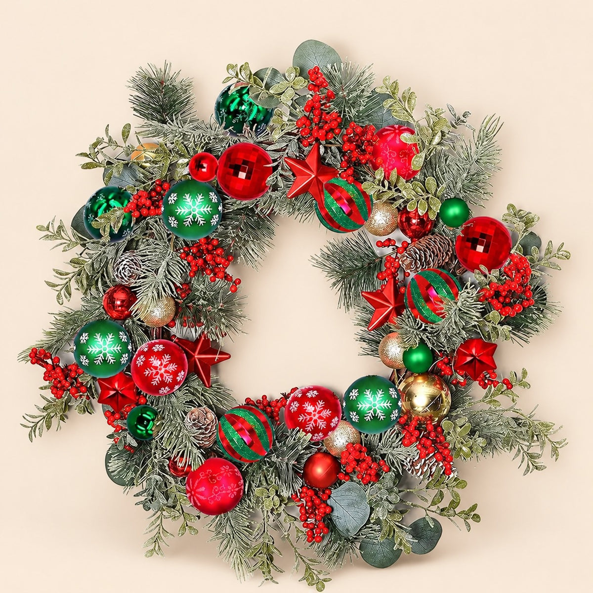Esferas navideñas tipo cristal 44 piezas