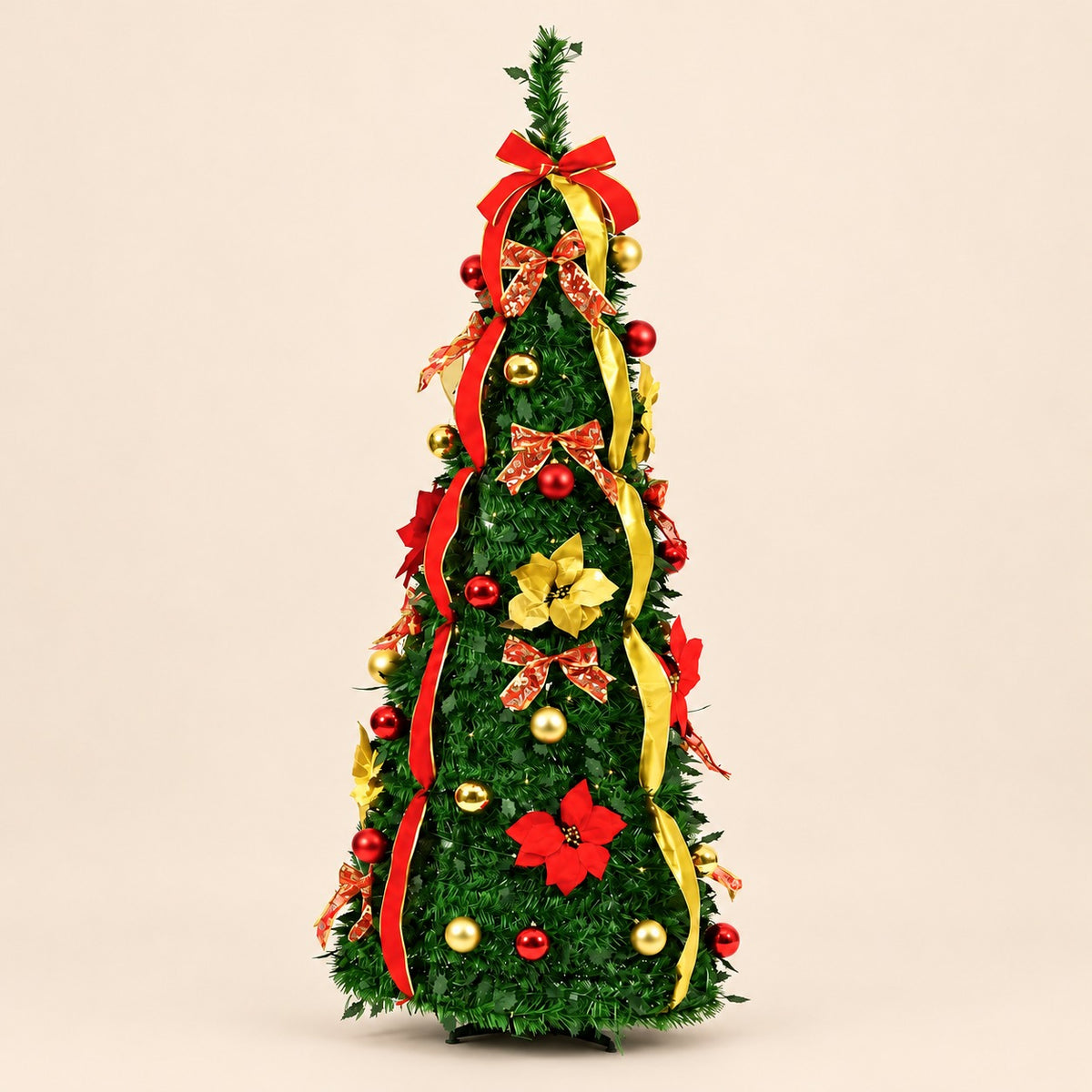 Árbol de Navidad artificial decorado con luces 150 180