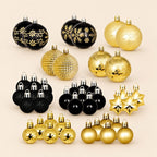 Set de 44 esferas navideñas plásticas tipo cristal con