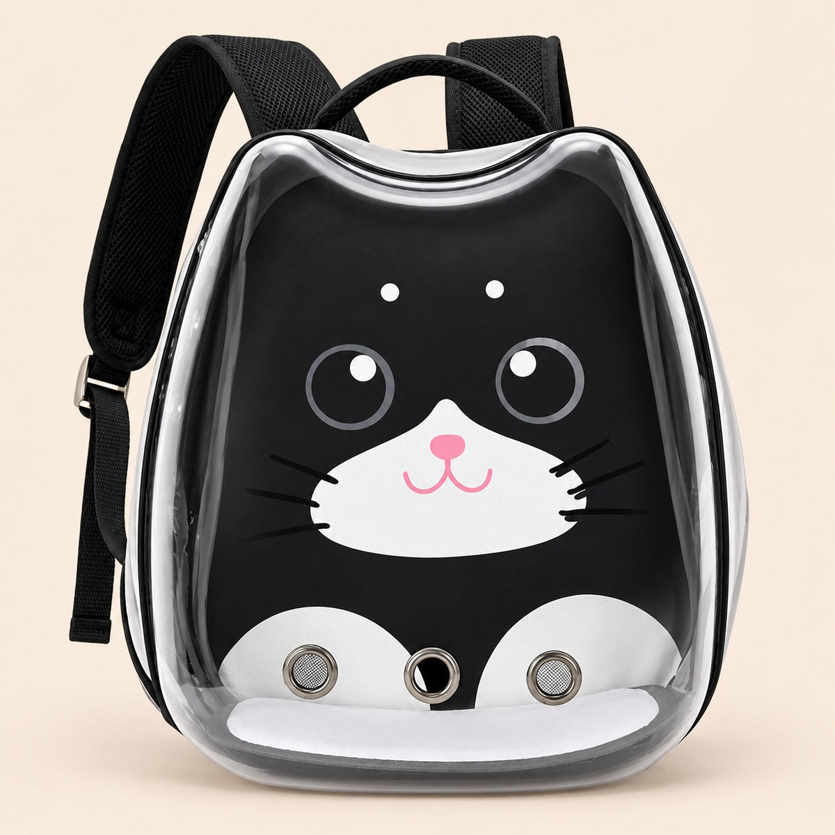 Mochila portátil para mascotas con forma de orejas