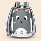 Mochila portátil para mascotas con forma de orejas para gris