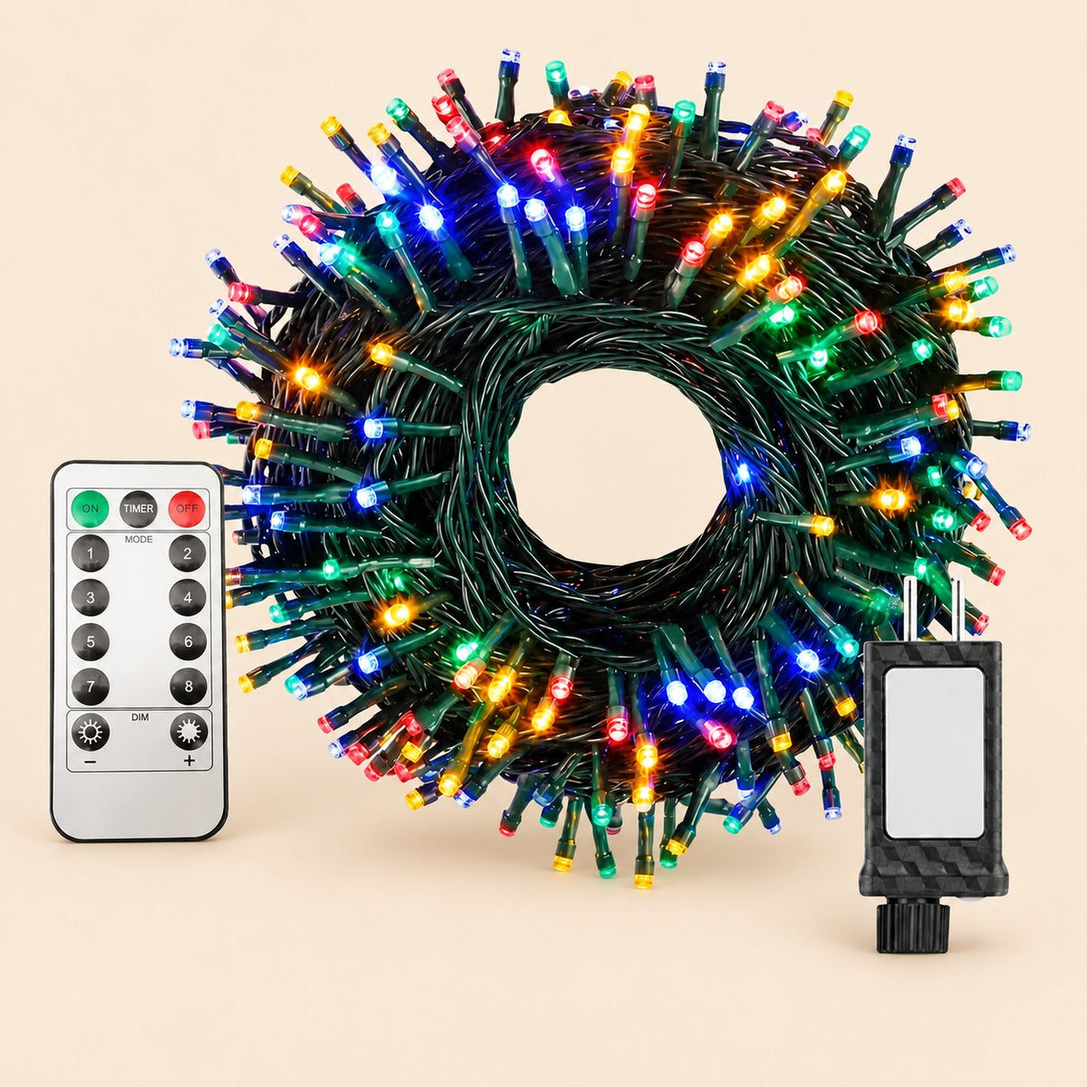 Luces de Navidad multicolor RGB azul
